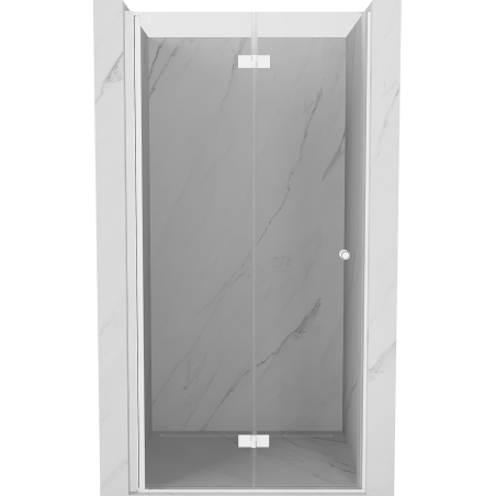 Mexen Mist-F sulankstomos dušo durys kairės 60 cm, permatomos, baltos - 8A6-060-000-20-00-L