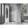 Mexen Mist-F sulankstomos dušo durys, kairės, 80 cm, skaidrios, baltos - 8A6-080-000-20-00-L