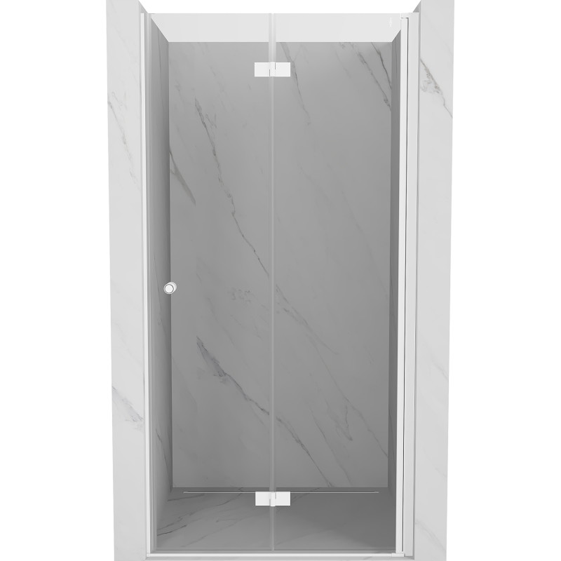 Mexen Mist-F sulankstomos dušo durys, dešinės, 120 cm, skaidrios, baltos - 8A6-120-000-20-00-P