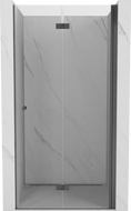 Mexen Mist-F sulankstomos dešinės dušo durys 95 cm, skaidrios, šlifuota pistoletinė pilka - 8A6-095-000-66-00-P