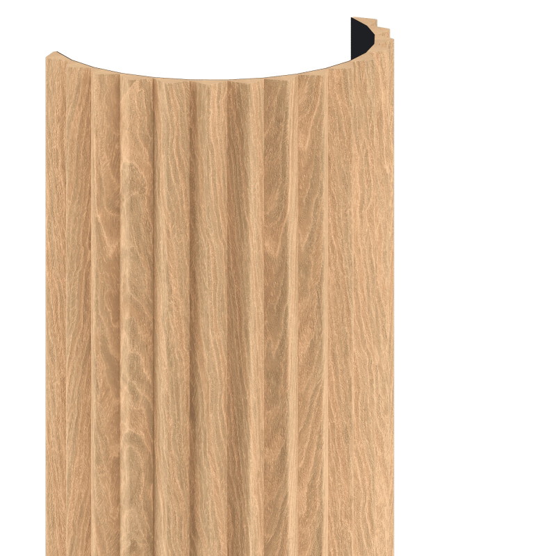 Mexen Ovalo 01 lanksčios sieninės lentelės 280 x 36 cm, techninis faneruotas paviršius, Balintas Ąžuolas - S130-280-01-040