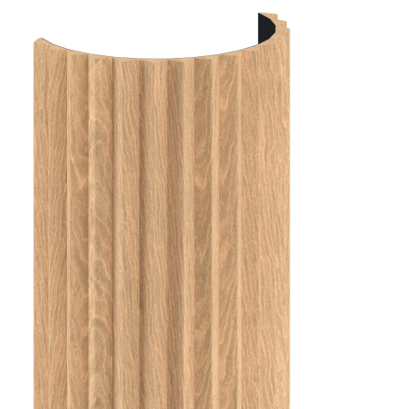 Mexen Ovalo 01 lanksčios sieninės lentelės 280 x 36 cm, techninis faneruotas paviršius, Balintas Ąžuolas - S130-280-01-040