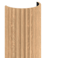 Mexen Ovalo 01 lanksčios sieninės lentelės 280 x 36 cm, techninis faneruotas paviršius, Balintas Ąžuolas - S130-280-01-040