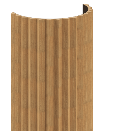 Mexen Ovalo 01 lanksčios sieninės lamelės 280 x 36 cm, techninis fanera, Ąžuolas Klasikinis - S130-280-01-041
