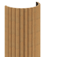 Mexen Ovalo 01 lanksčios sieninės lamelės 280 x 36 cm, techninis fanera, Ąžuolas Klasikinis - S130-280-01-041