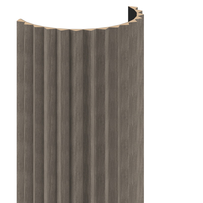 Mexen Ovalo 01 lankstūs sieniniai skydelių lamelės 280 x 36 cm, techninis lukštas, Pilka Ąžuolo - S130-280-01-043