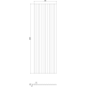Mexen Ovalo 01 lankstūs sieniniai skydelių lamelės 280 x 36 cm, techninis lukštas, Pilka Ąžuolo - S130-280-01-043