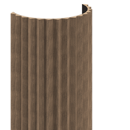 Mexen Ovalo 01 rifliuotos elastingos sienų lentos 280 x 36 cm, techninis faneruotas, Tamsusis Riešutas - S130-280-01-044