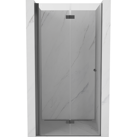 Mexen Mist-F Sulankiojamos dušo durys, kairės, 70 cm, permatomos, tamsus metalas - 8A6-070-000-95-00-L