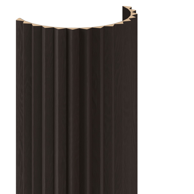 Mexen Ovalo 01 sieninės juostos rifliuotos lanksčios 280 x 36 cm, techninis lukštas, Juodasis Ąžuolas - S130-280-01-046