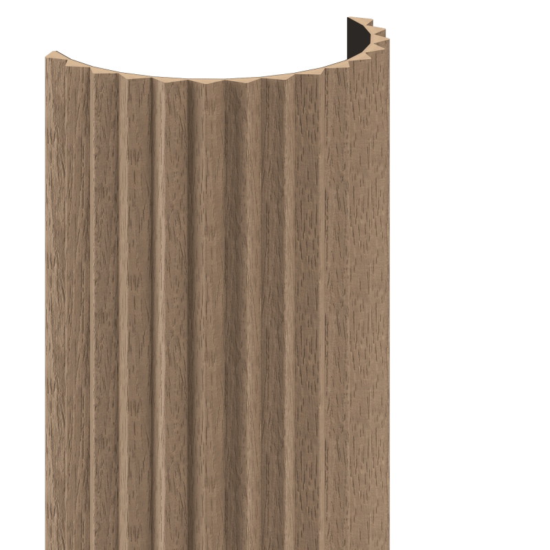 Mexen Ovalo 01 banguotos sieninės plokštės 280 x 36 cm, techninis lukštas, Šviesus Riešutas - S130-280-01-047