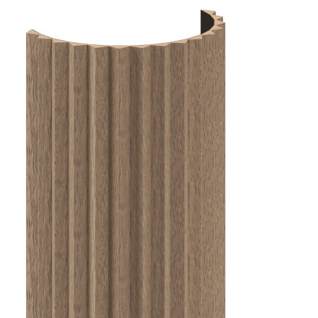 Mexen Ovalo 01 banguotos sieninės plokštės 280 x 36 cm, techninis lukštas, Šviesus Riešutas - S130-280-01-047