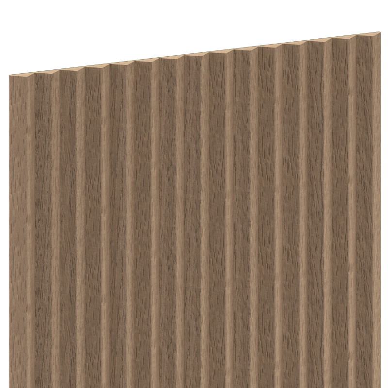 Mexen Ovalo 01 banguotos sieninės plokštės 280 x 36 cm, techninis lukštas, Šviesus Riešutas - S130-280-01-047