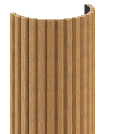 Mexen Ovalo 02 lanksčios sieninės lentelės 280 x 36 cm, techninis lukštas, Ąžuolas Classic - S130-280-02-041
