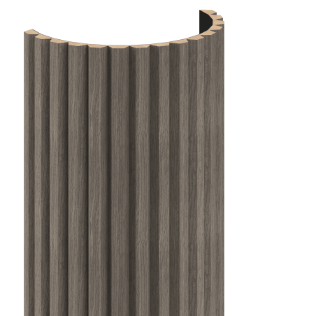 Mexen Ovalo 02 elastingos sieninės lentos 280 x 36 cm, techninis fanera, Pilkas Ąžuolas - S130-280-02-043
