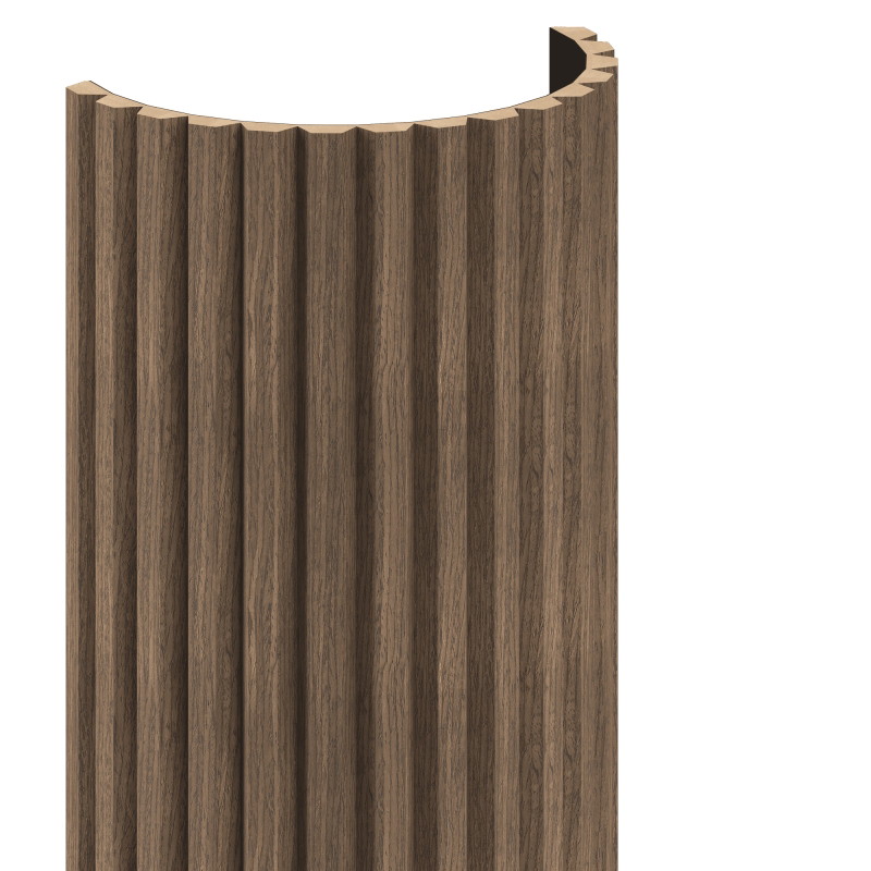 Mexen Ovalo 02 lankstūs sienos profiliai 280 x 36 cm, techninis faneros lukštas, Tamsus Riešutas - S130-280-02-044