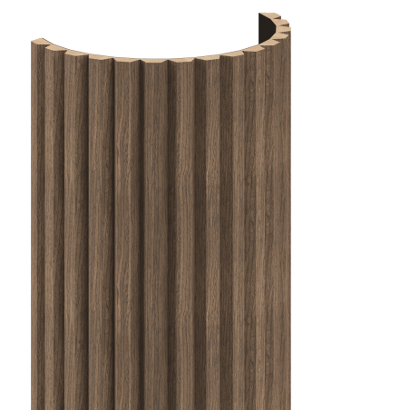 Mexen Ovalo 02 lankstūs sienos profiliai 280 x 36 cm, techninis faneros lukštas, Tamsus Riešutas - S130-280-02-044