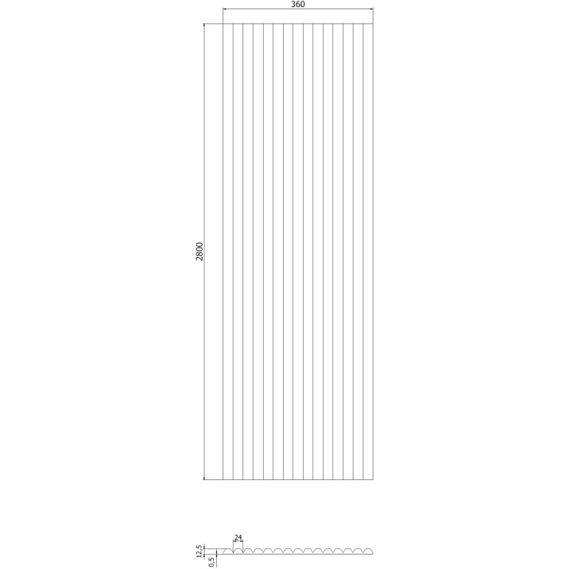 Mexen Ovalo 02 lankstūs sienos profiliai 280 x 36 cm, techninis faneros lukštas, Tamsus Riešutas - S130-280-02-044