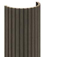 Mexen Ovalo 02 lanksti sieninė plokštė, rifliuota, 280 x 36 cm, techninis fanera, Mocca ąžuolas - S130-280-02-045