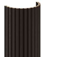 Mexen Ovalo 02 lankstūs įdubę sienų lameliai 280 x 36 cm, techninis faneras, Juodas Ąžuolas - S130-280-02-046