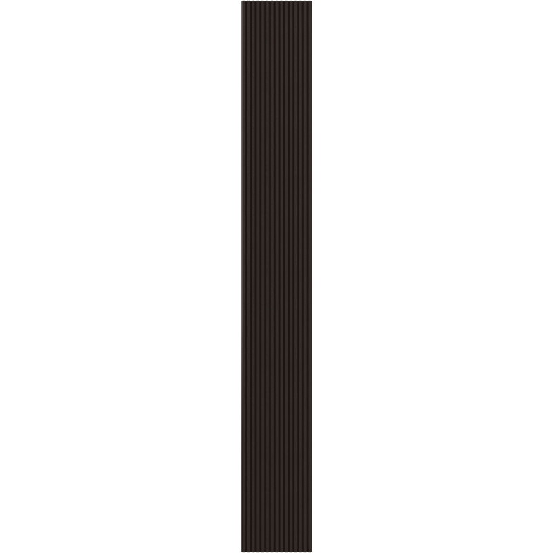 Mexen Ovalo 02 lankstūs įdubę sienų lameliai 280 x 36 cm, techninis faneras, Juodas Ąžuolas - S130-280-02-046