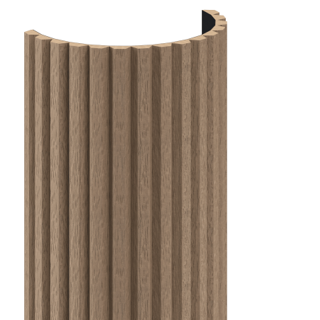Mexen Ovalo 02 elastingos vertikalių dailialenčių sienų plokštės 280 x 36 cm, techninis faneras, Šviesus Riešutas
