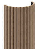Mexen Ovalo 02 elastingos vertikalių dailialenčių sienų plokštės 280 x 36 cm, techninis faneras, Šviesus Riešutas
