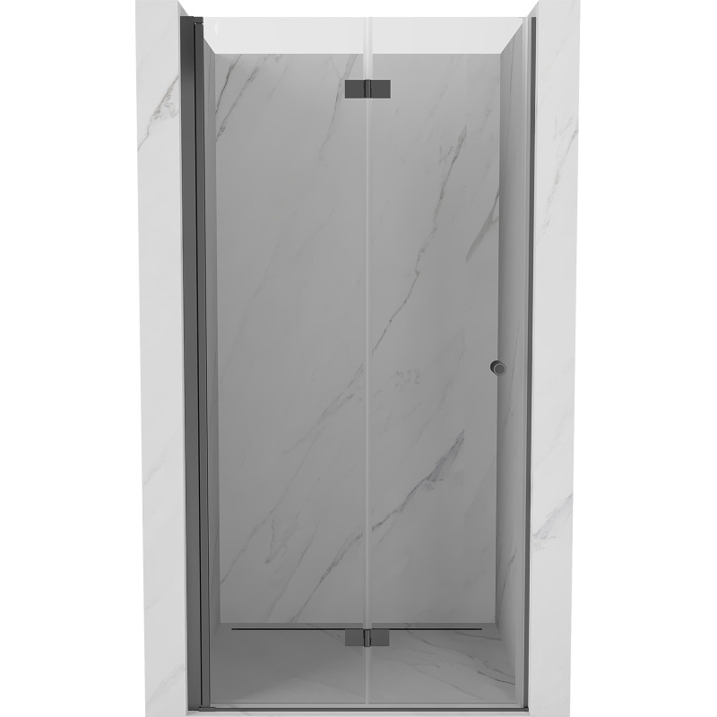 Mexen Mist-F kairė, sudedamosios dušo durys 110 cm, skaidrios, ginkluoto metalo - 8A6-110-000-95-00-L