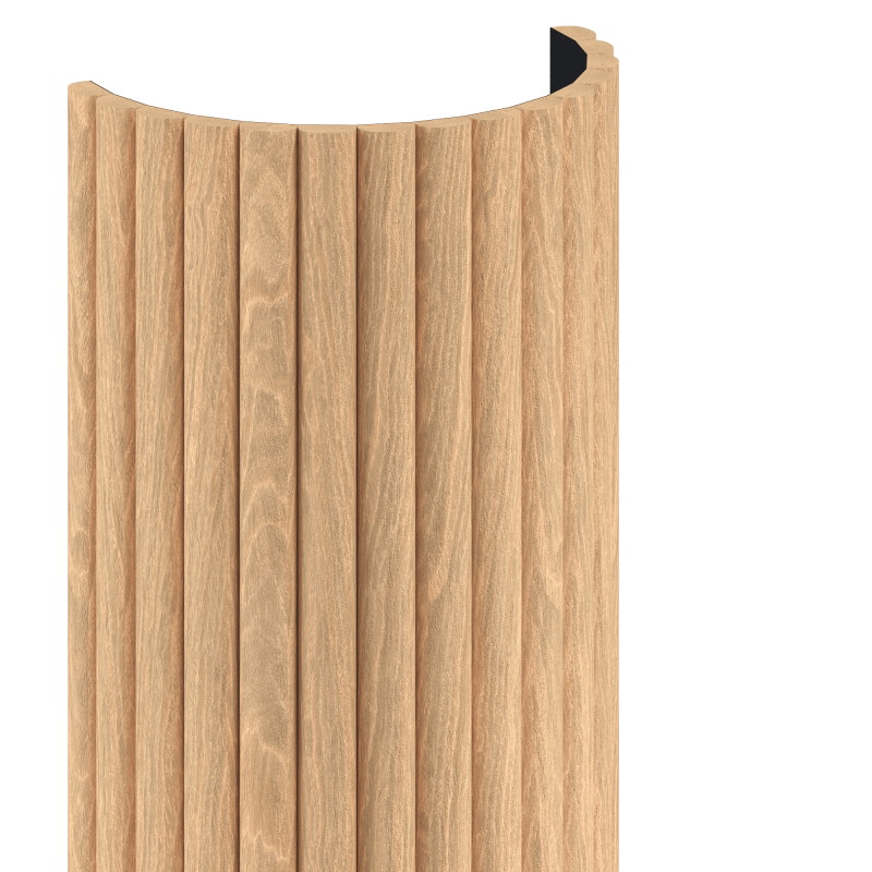 Mexen Ovalo 03 Rifliuotos sieninės lentelės lankstus 280 x 36 cm, techninis fanera, Balintas Ąžuolas - S130-280-03-040