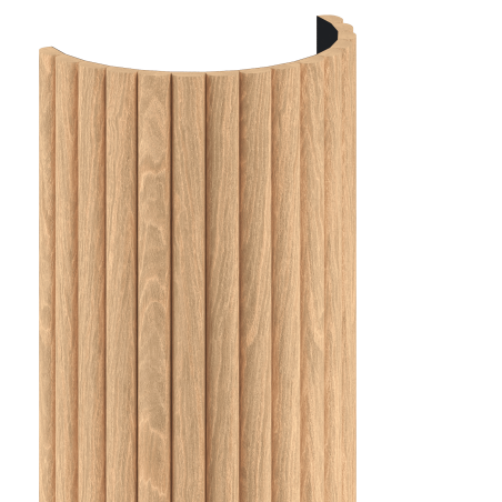 Mexen Ovalo 03 Rifliuotos sieninės lentelės lankstus 280 x 36 cm, techninis fanera, Balintas Ąžuolas - S130-280-03-040