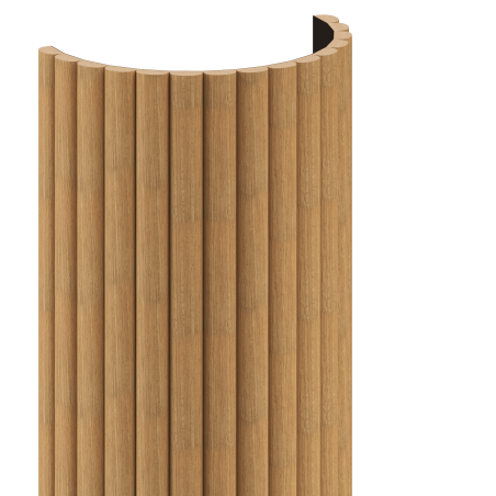 Mexen Ovalo 03 lanksčios apdailos sieninės lentos 280 x 36 cm, techninis fanera, Ąžuolas Classic - S130-280-03-041