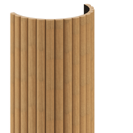 Mexen Ovalo 03 lanksčios apdailos sieninės lentos 280 x 36 cm, techninis fanera, Ąžuolas Classic - S130-280-03-041
