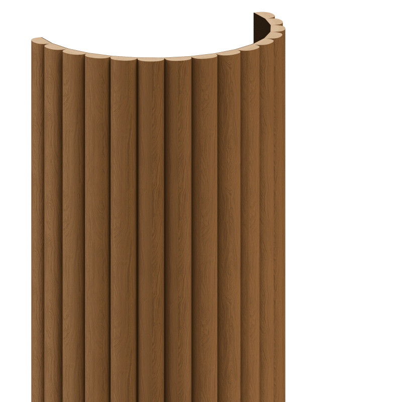 Mexen Ovalo 03 lankstūs sieniniai lamelės 280 x 36 cm, techninis fanera, Natūralus Ąžuolas - S130-280-03-042