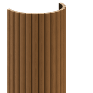 Mexen Ovalo 03 lankstūs sieniniai lamelės 280 x 36 cm, techninis fanera, Natūralus Ąžuolas - S130-280-03-042
