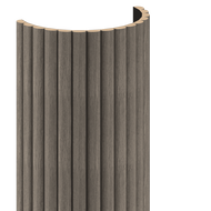 Mexen Ovalo 03 rifliuoti lankstūs sienų lamelės 280 x 36 cm, techninis fanera, Pilkas Ąžuolas - S130-280-03-043