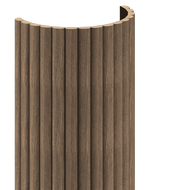 Mexen Ovalo 03 lanksčios, rifliuotos sienų lamelės 280 x 36 cm, techninis lukštas, Tamsus Riešutas - S130-280-03-044