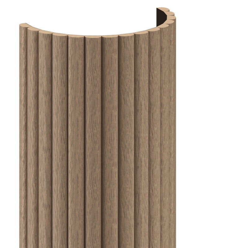 Mexen Ovalo 03 elastingos, briaunuotos sienų lamelės 280 x 36 cm, techninis faneras, Šviesusis Riešutas - S130-280-03-047