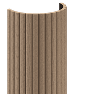 Mexen Ovalo 03 elastingos, briaunuotos sienų lamelės 280 x 36 cm, techninis faneras, Šviesusis Riešutas - S130-280-03-047