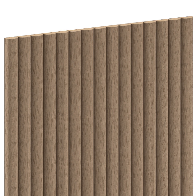 Mexen Ovalo 03 elastingos, briaunuotos sienų lamelės 280 x 36 cm, techninis faneras, Šviesusis Riešutas - S130-280-03-047