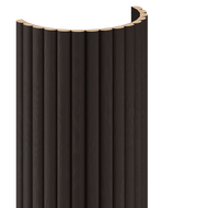 Mexen Ovalo 03 lanksčios išfrezuotos sienų lamelės 280 x 36 cm, techninis faneras, Juodasis Ąžuolas - S130-280-03-046