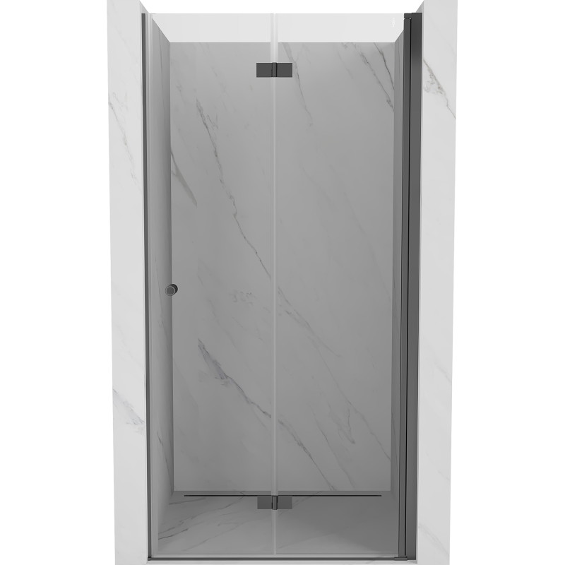 Mexen Mist-F sulankstomos dušo durys dešinės 75 cm, permatomas, gun metal - 8A6-075-000-95-00-P