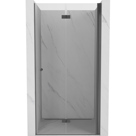 Mexen Mist-F sulankstomos dušo durys dešinės 75 cm, permatomas, gun metal - 8A6-075-000-95-00-P