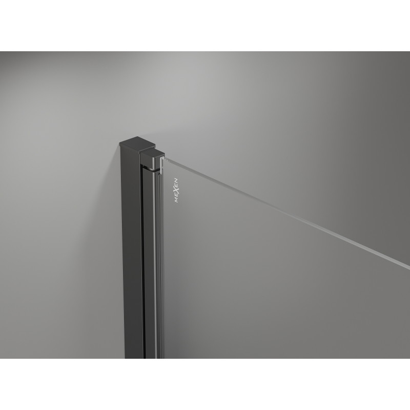Mexen Mist-F sulenamos dušo durys, dešinės, 115 cm, permatomos, ginklinis metalas - 8A6-115-000-95-00-P