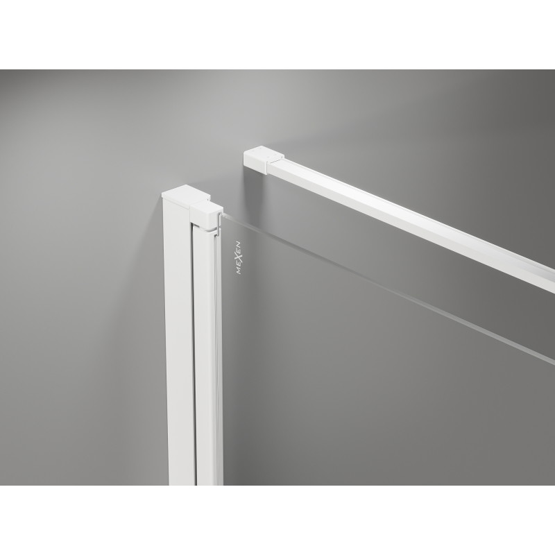 Mexen Mist-F sulankstoma dušo kabina kairė 105 x 85 cm, skaidri, balta - 8A6T-105-085-20-00-L