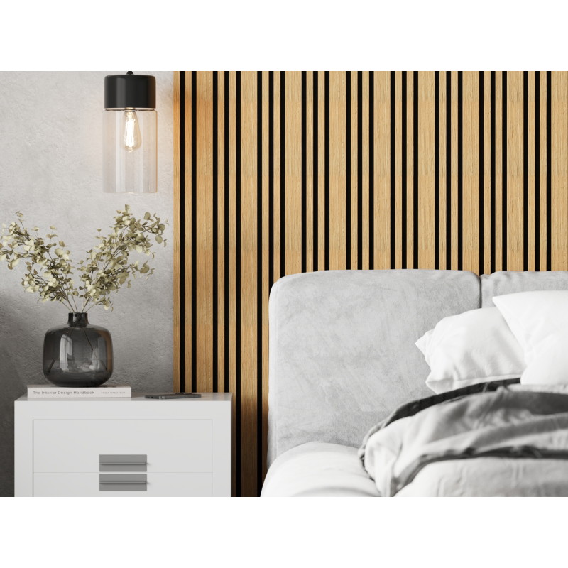 Mexen Lam-F Slim 01 akustinės sienų plokštės 280 x 36,5 cm, 9 mm veltinis, techninis fanera, Ąžuolas Classic
