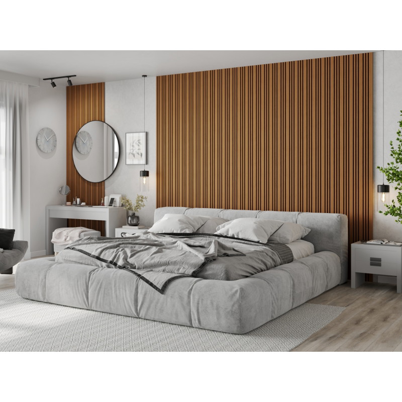 Mexen Lam-F Slim 01 Sieninės akustinės lamelės 280 x 36,5 cm, 9 mm veltinis, techninis fanieras, natūrali ąžuolo spalva