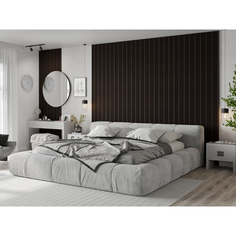 Mexen Lam-F Slim 01 akustinės sieninės lentjuostės 280 x 36,5 cm, veltinis 9 mm, techninis lukštas, Juodas Ąžuolas