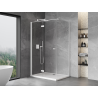 Mexen Mist-F sulankstomas kairysis dušo kabinas 95 x 90 cm, permatomas, baltas - 8A6T-095-090-20-00-L
