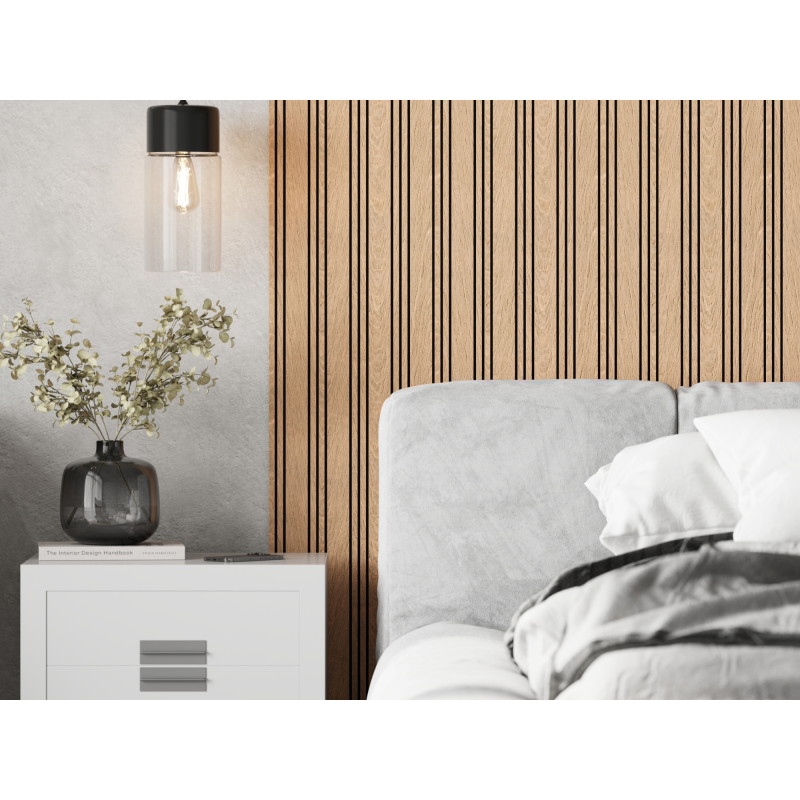 Mexen Lam-F Nano 01 sienų akustinės lamelės 280 x 32,4 cm, veltinis 9 mm, techninis fanera, Balintas Ąžuolas