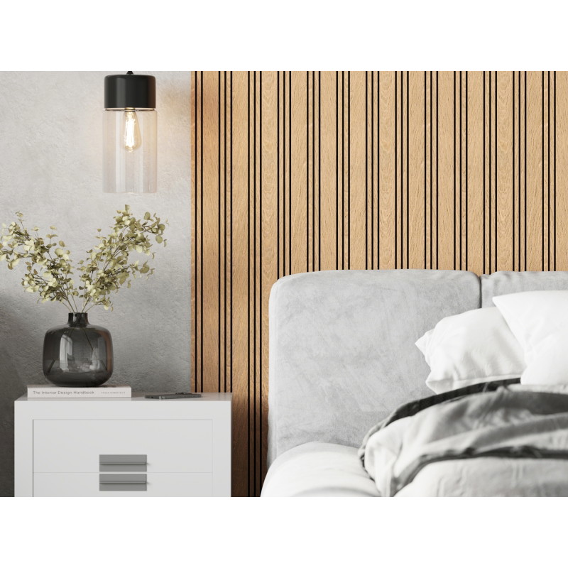 Mexen Lam-F Nano 01 akustinės sienų lentos 280 x 32,4 cm, 9 mm veltinis, techninis fanera, Classic ąžuolas - S108-280-01-041